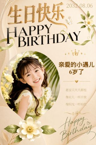 宝贝成长相册留念生日请柬邀请函