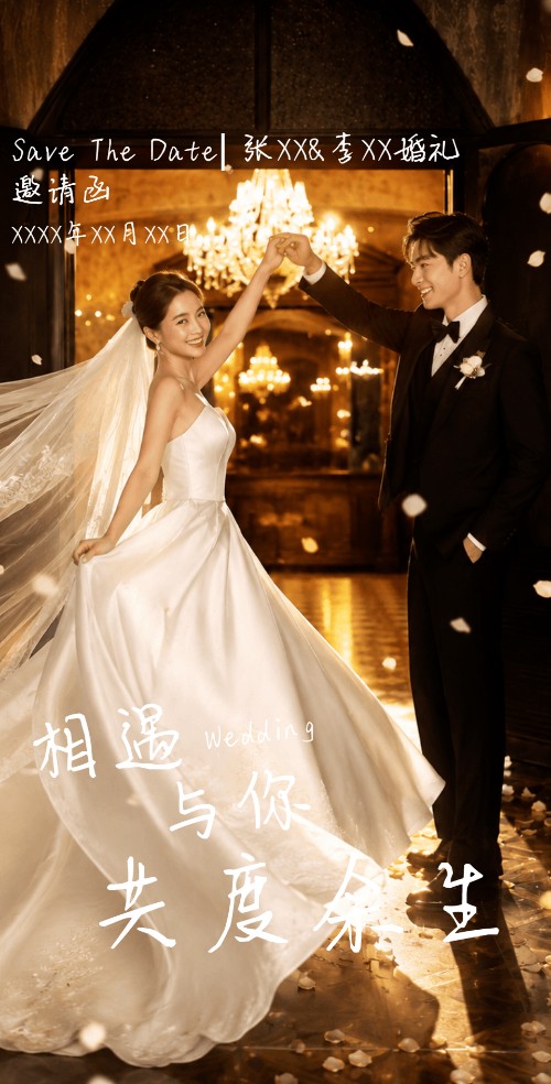 唯美高级婚礼电子邀请函