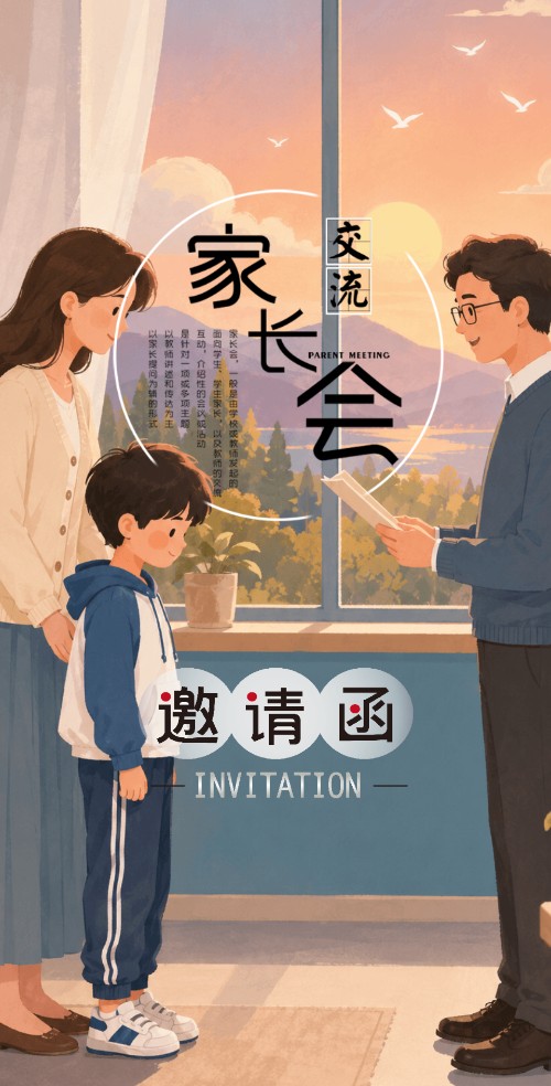 家长会电子请柬幼儿园毕业典礼
