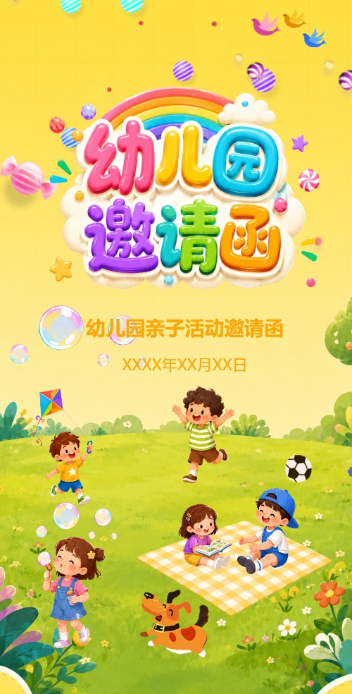 幼儿园活动邀请函模板 幼儿园亲子活动邀请函