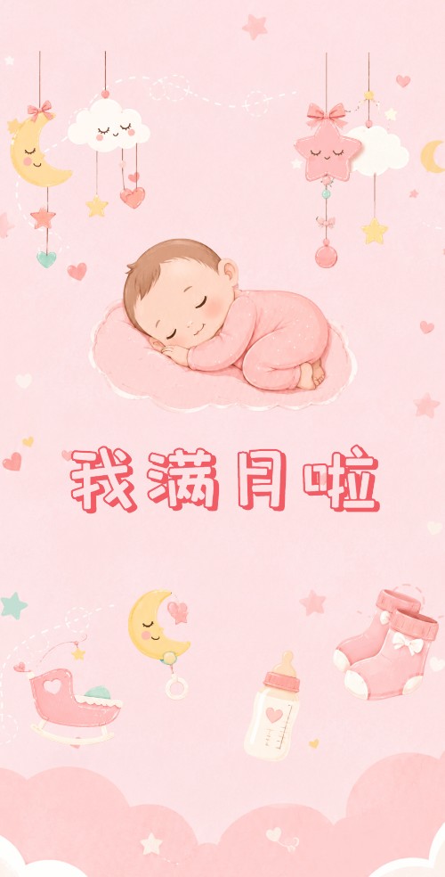 满月宴通用电子请柬满月请柬邀请函